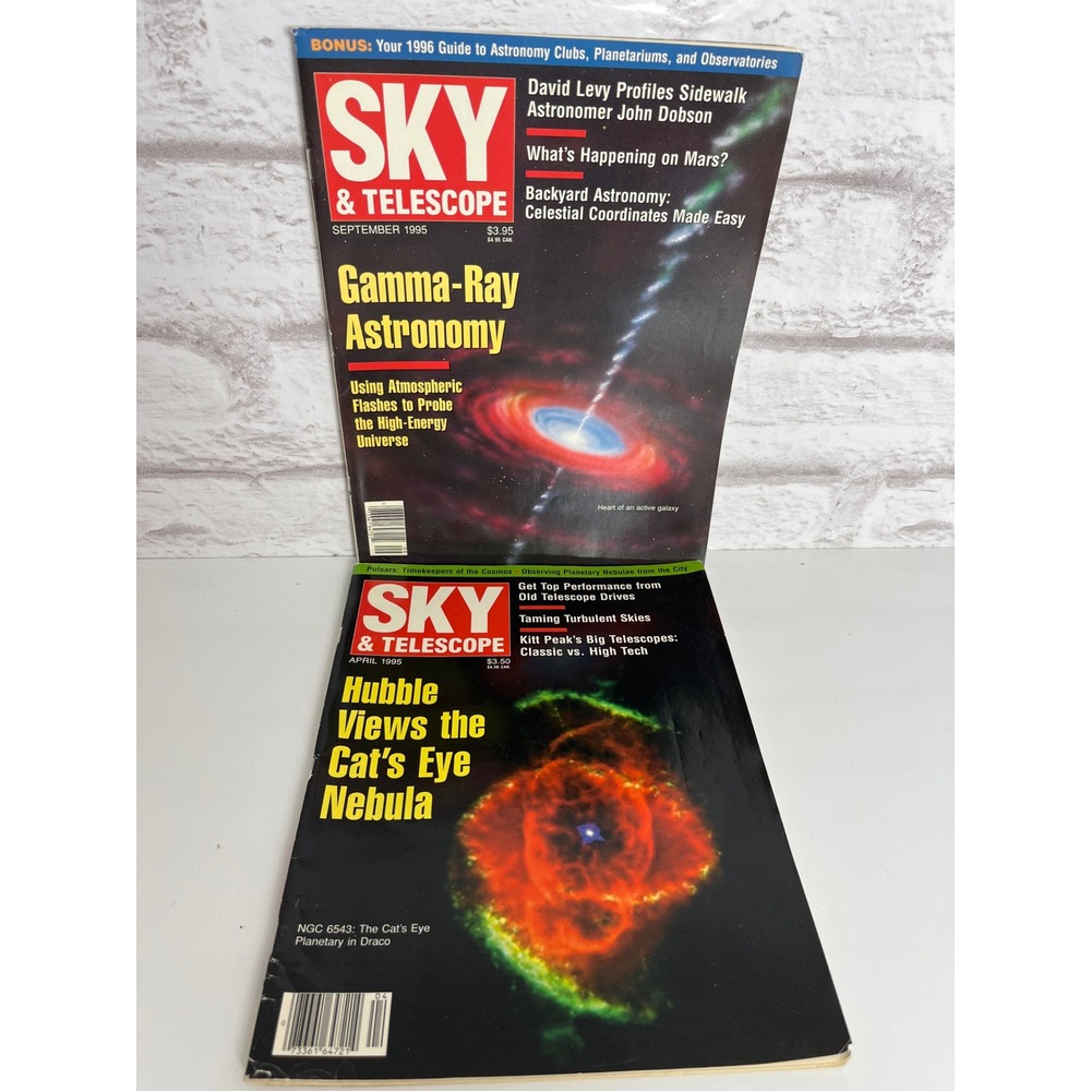 Sky & Telescope Magazine Lot April September 1995 Astronomy Space Science Retro